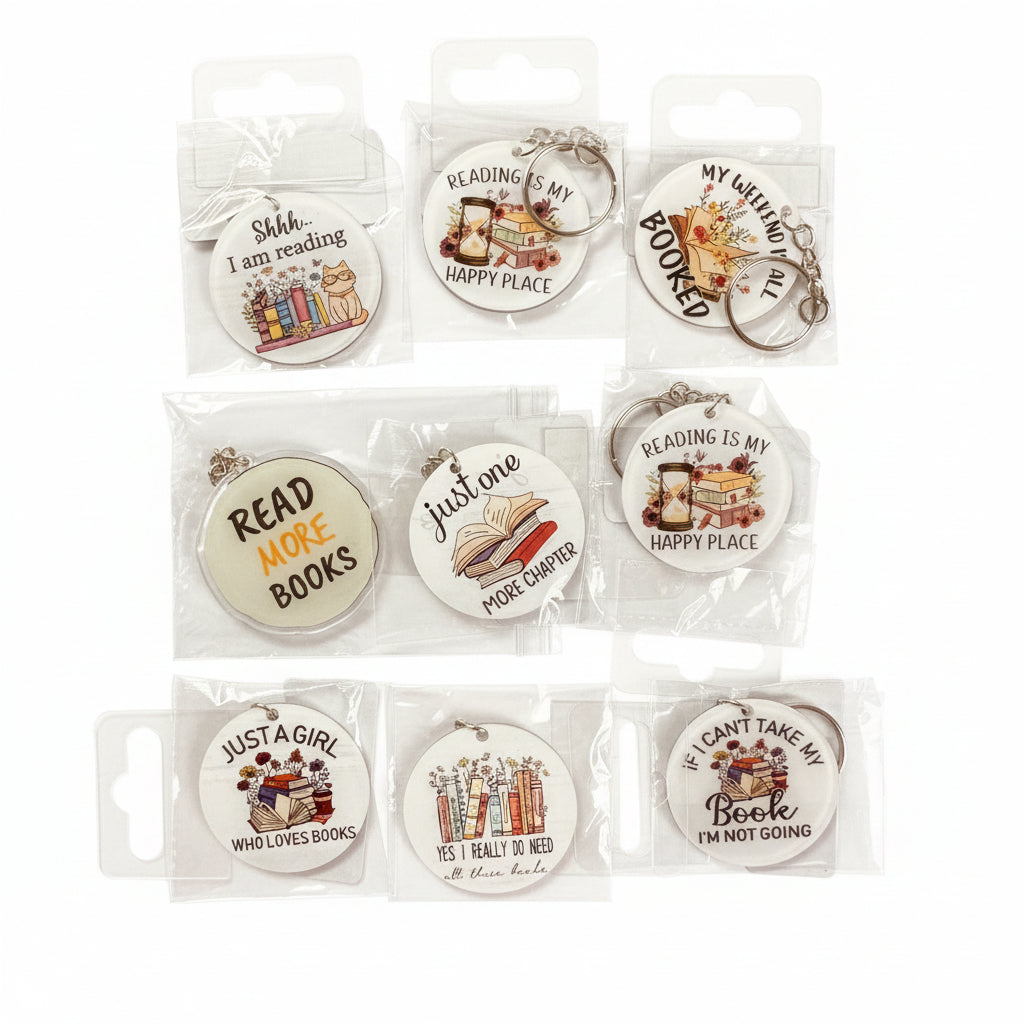 Book Lover Keychain | Literary Gift for Readers