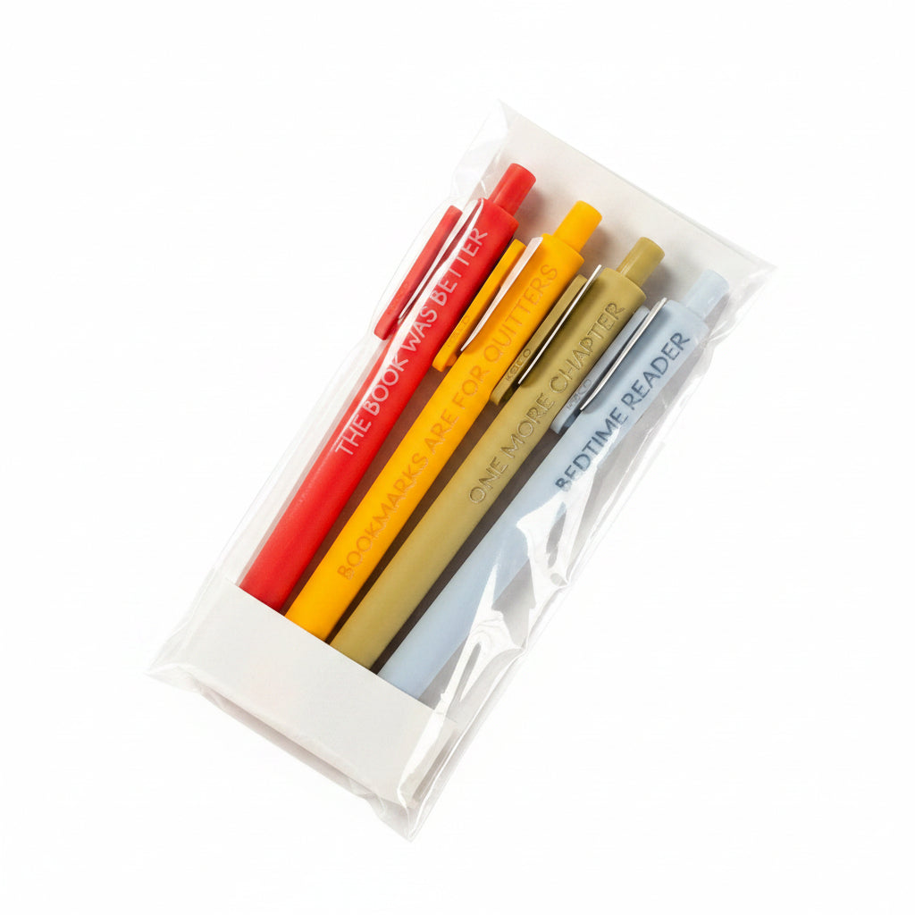 Book Lover Pen Set | 4 Motivational Reader Pens