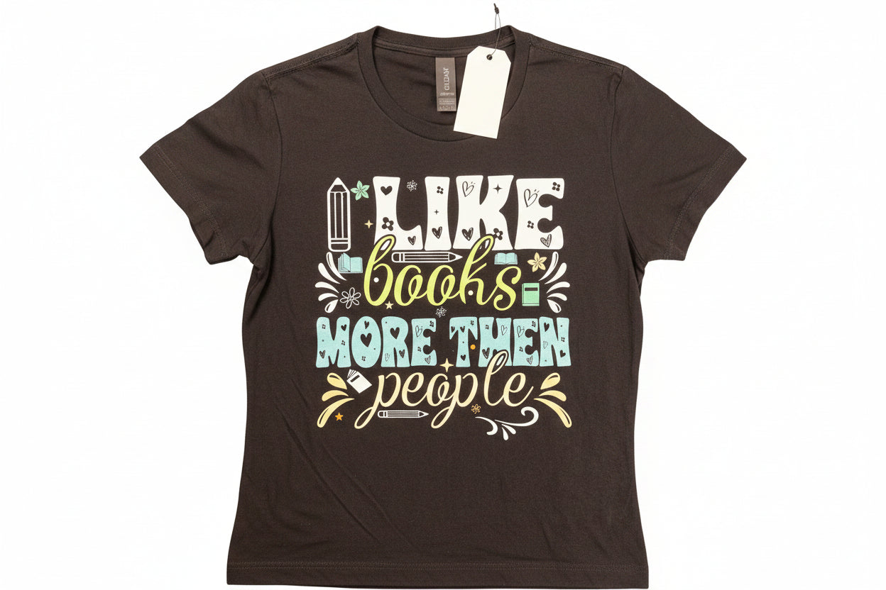 I Like Books More Then People T-Shirt