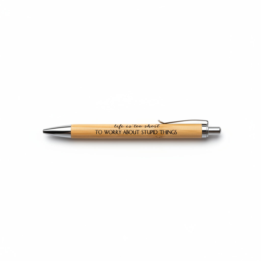 Engraved Bamboo Pens – Motivational Quote Pens