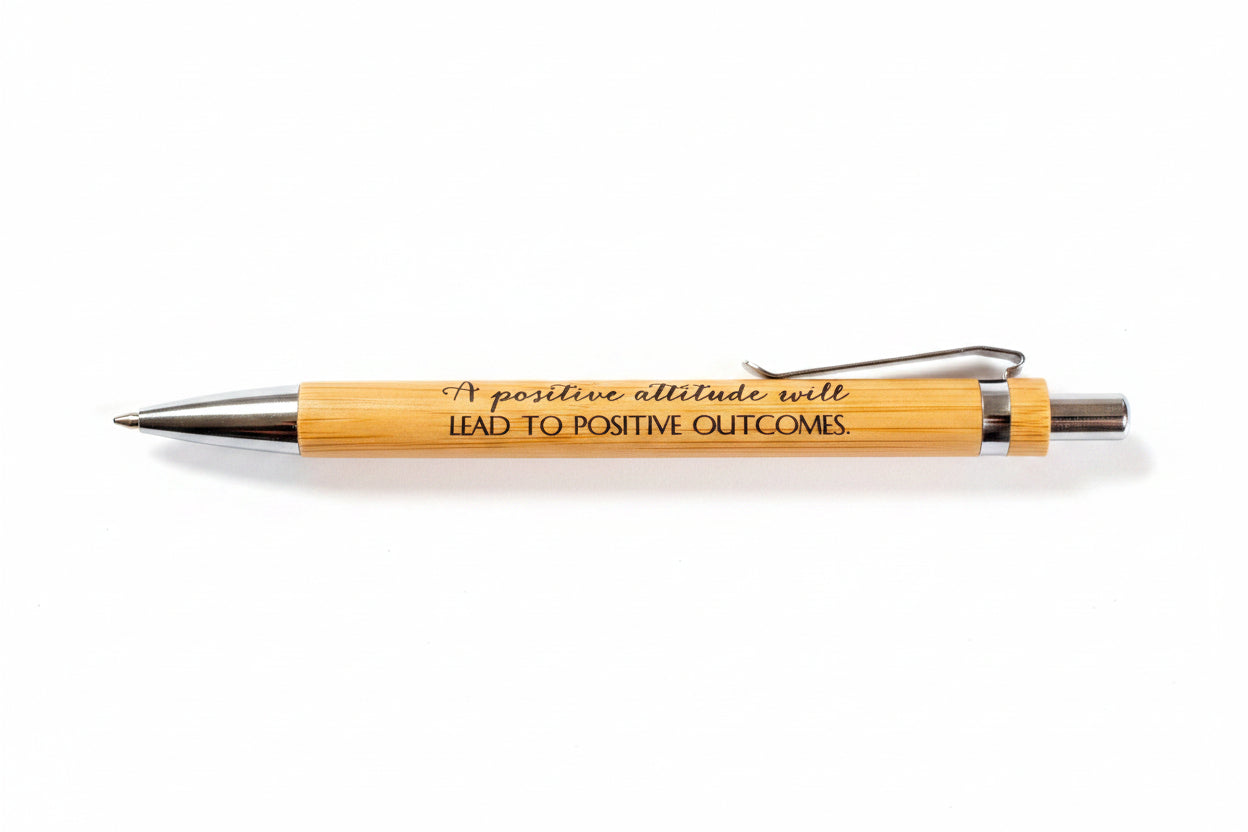 Engraved Bamboo Pens – Motivational Quote Pens