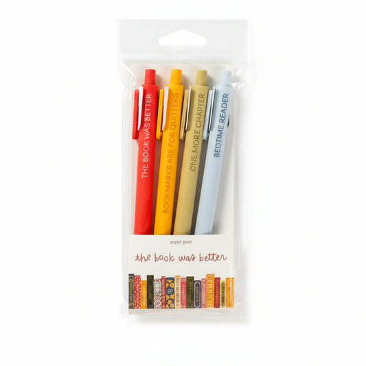 Book Lover Pen Set | 4 Motivational Reader Pens