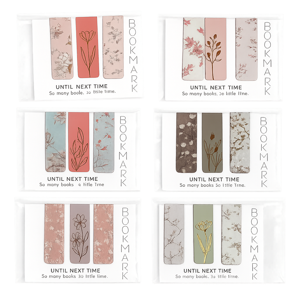 Floral Magnetic Bookmark Sets – Pack of 3