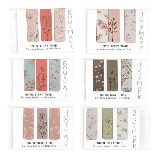 Floral Magnetic Bookmark Sets – Pack of 3