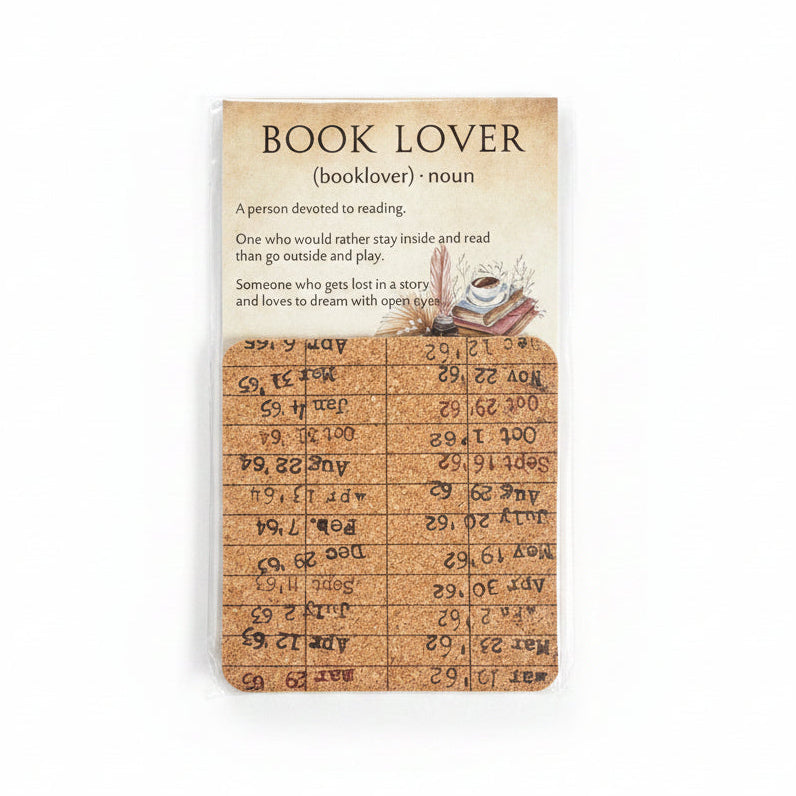 Cork Library Card Coasters