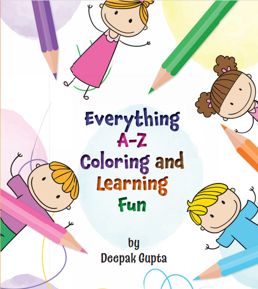 Everything A–to–Z Coloring Book