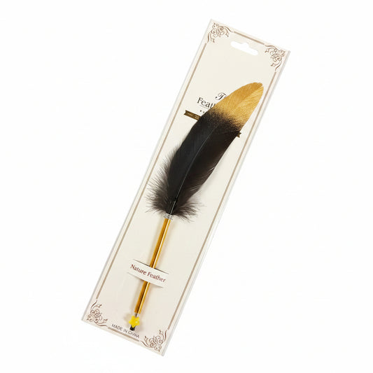 Elegant Feather Quill Pen with Gold Accent