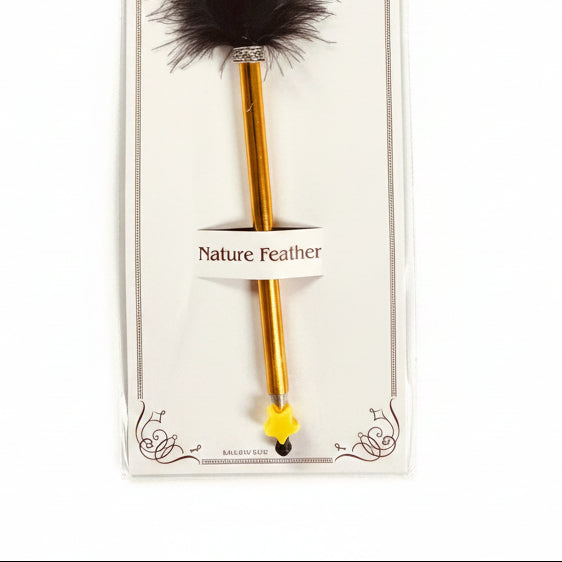 Elegant Feather Quill Pen with Gold Accent