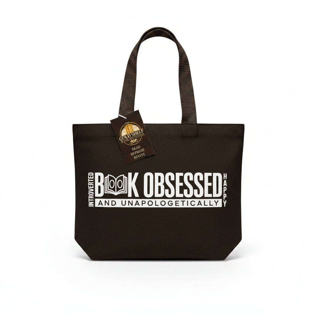 📚 Introverted, Book Obsessed & Unapologetically Happy Tote Bag