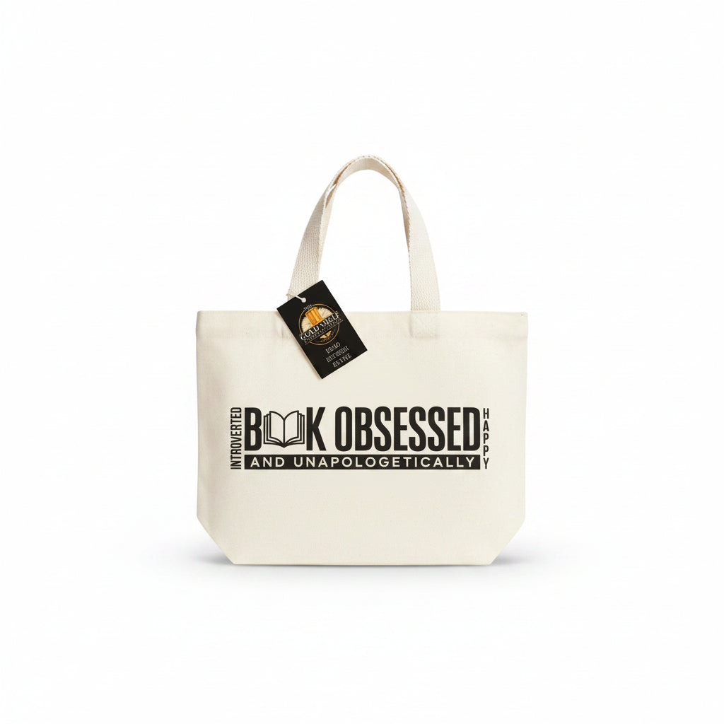 📚 Introverted, Book Obsessed & Unapologetically Happy Tote Bag