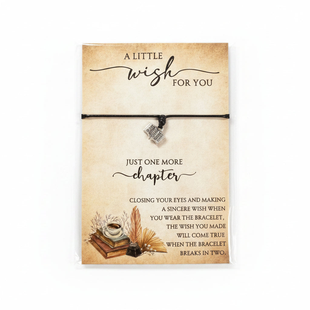 Book Lover Wish Bracelet | Just One More Chapter Friendship Bracelet