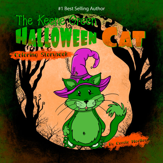 The Keene Green Halloween Cat