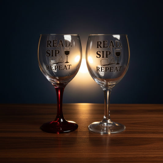 🍷📚 WINE GLASSES FOR BOOK LOVERS