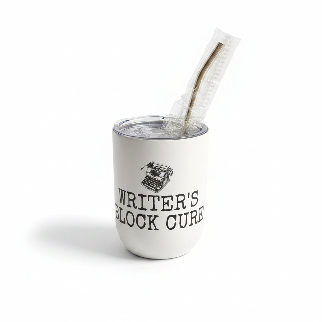 Writer Gift Tumbler | Author Coffee Cup | Writer's Block Cure Insulated Drinkware